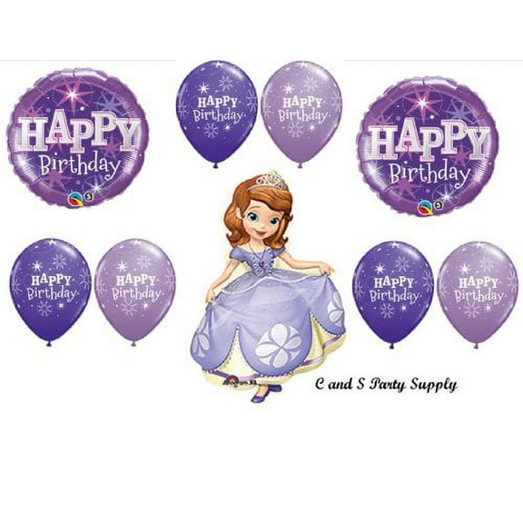 PURPLE SOFIA the FIRST PARTY Balloons Decorations Supplies Disney