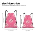 thumbnail image 4 of Easygdp Cartoon Pigs and Hearts Drawstring Backpack, Beach Sackpack, Travel Sackpack Lightweight for Sports, Gym, Travel, Swimming - Medium, 4 of 9