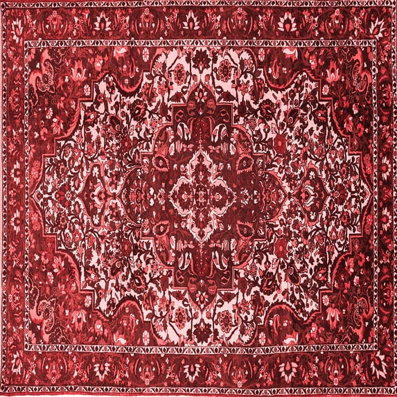 Ahgly Company Indoor Square Persian Red Traditional Area Rugs, 4' Square