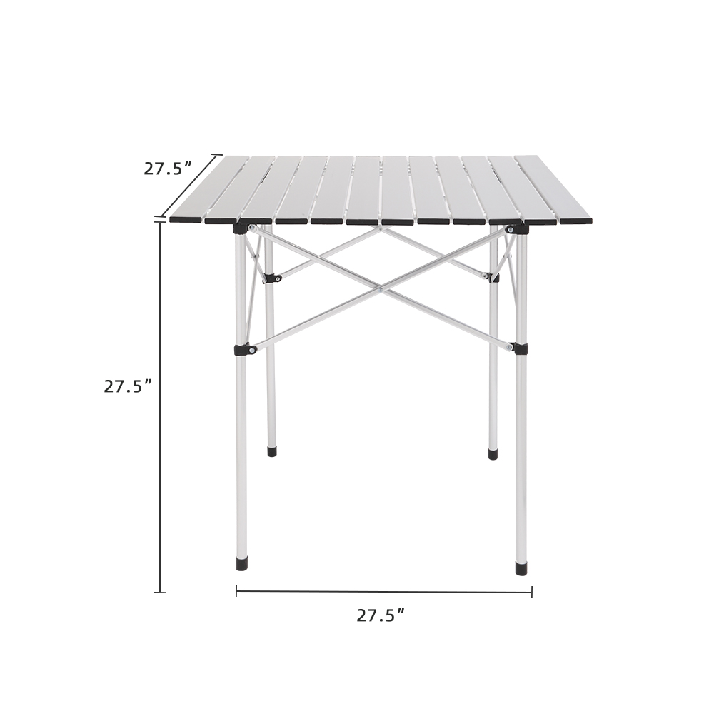 Veryke Folding Camping Table, Folding Table, Utility Table, Portable Indoor Outdoor Picnic Party Dining Aluminum Camp Tables w/ Carry Bag - image 4 of 7