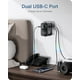 thumbnail image 5 of Adaptador Universal de Viaje LENCENT Negro con Cargador Internacional USB-A y USB-C para USA, UE, UK, 5 of 8