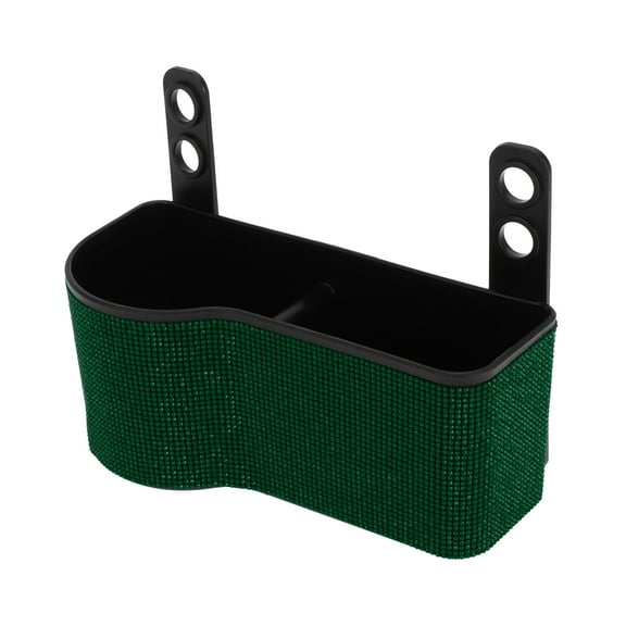 Unique Bargains Car Trash Can Portable Front Seats Trash Bin Green 1 Pc 7.5" Length 3.2" Width 3.5" Height Plastic