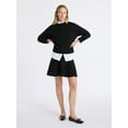 thumbnail image 2 of Free Assembly Women's and Women’s Plus Ribbed Mini Sweater Skirt, Sizes XS-4X, 2 of 5