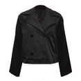 thumbnail image 1 of Chamarra George para Mujer, Tipo Trench Acolchado con Botones Frontales Negro Talla G, 1 of 4