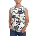 thumbnail image 1 of Balery Dinosaur on Excavator2 Camisetas sin mangas para hombre, absorbe la humedad y protege contra el mal olor.-Large, 1 of 7