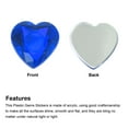 thumbnail image 4 of Uxcell 20Pcs Acrylic Heart Rhinestone 25mm Flat Back Plastic Gems for Jewelry Making, Dark Blue, 4 of 7