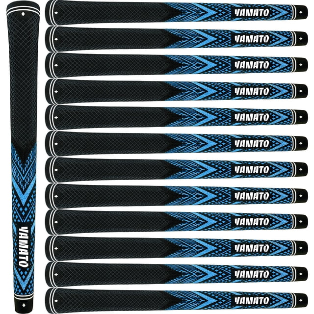 Empuñaduras de golf Yamato, paquete de 13 unidades, tamaño mediano/estándar, 27 cm, 4 colores