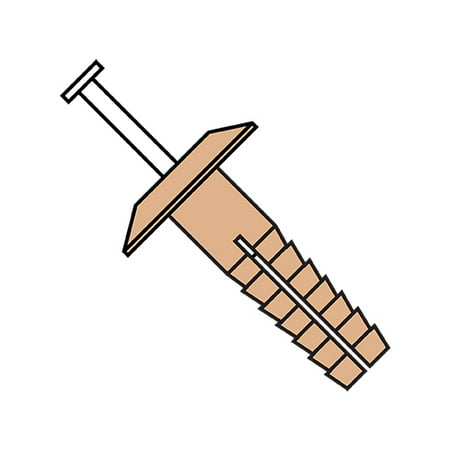

1/4X3/4 Two Piece Nylon Anchor Rivet Truss Head Nylon Pin Beige (Pack Qty 1 000) BC-14750PTPBE