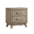 thumbnail image 2 of Arena Contemporary Bedroom Nightstand In Antique Gray - Modern And Functional. Spacious Drawers, Materials. , Particle Board & Rubber Wood Construction. 23.6"w X 25.5"h 16.5"d Nightstand, Functional, 2 of 3