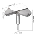 thumbnail image 2 of Forstner Wood Boring Drill Bit 100mm Dia. Hole Saw Carbide Alloy Steel Tip Round Shank Cutting Tools for Plywood Wood, 2 of 5