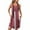 Red1, variant on Jgppe Nightgown for Women Casual Printed Sleeveless Round Neck Nightdress with Pockets Pleated Sleepwear