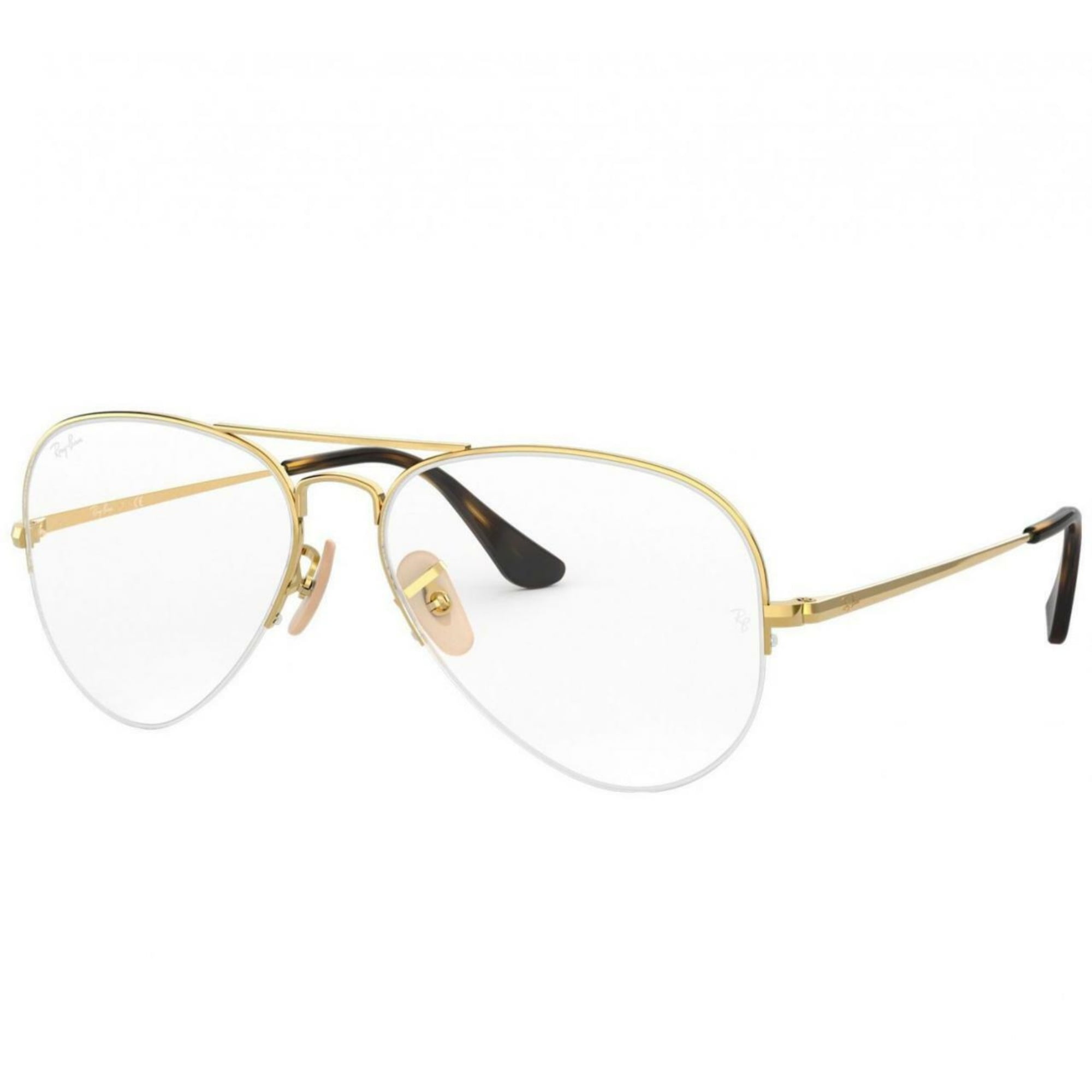 Prevail slids Forslag Ray-Ban RB6589-2500 Gold Aviator Unisex Metal Eyeglasses - Walmart.com