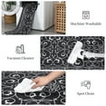 thumbnail image 5 of GlowSol 2'x6' Kitchen Hallway Runner Rugs Modern Floral Runner Rug Non-Slip Bedroom Accent Rug for Laundry Room, Black, 5 of 6
