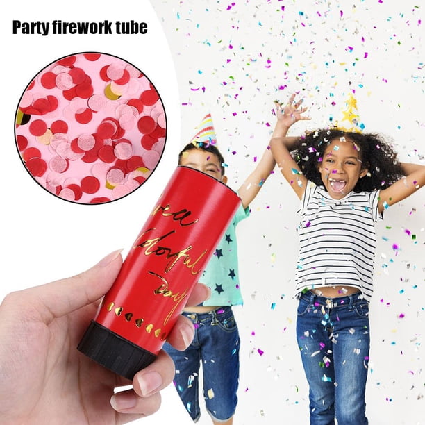 Mini bote de aerosol de mano para cumpleaños, bodas, fiestas, fuegos artificiales de primavera (rojo)