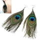 thumbnail image 4 of WILLBEST Aretes Plata Estilo Pluma Plateado Gancho Pendientes Colgantes Mujer Gota Para La Oreja, 4 of 5