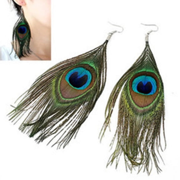 Elegant Feather Motif Earrings for Women - Silver Tone Dangling Eardrops with Lightweight Hook Design