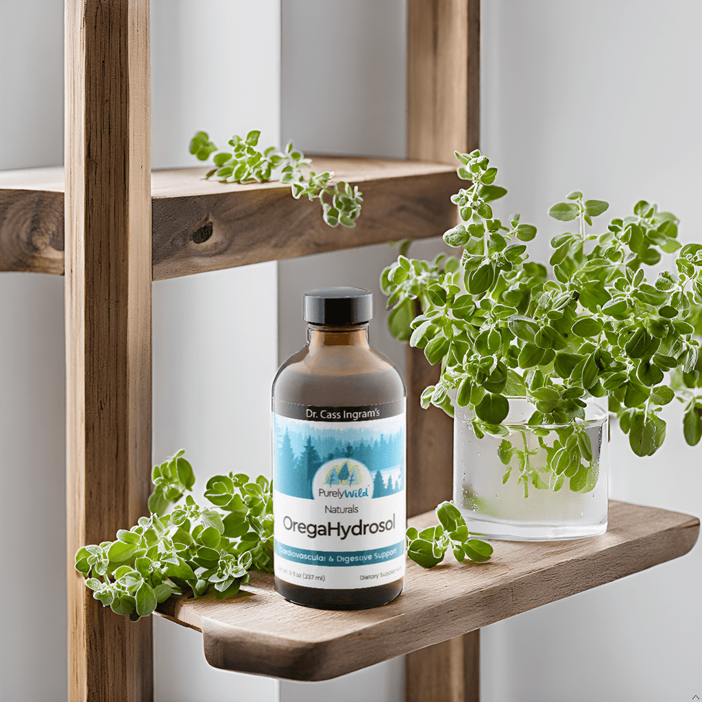 Dr. Cass Ingram's OregaHydrosol - Wild Mediterranean Oregano Juice for Immune Support, Respiratory & Digestive Health
