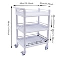 thumbnail image 2 of Medical Trolley Cart 3 Tier 330 Lbs Spacious Beauty Salon Rolling Utility Cart, 2 of 12