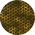 thumbnail image 1 of Ahgly Company Indoor Round Patterned Black Bean Brown Area Rugs, 3' Round, 1 of 6