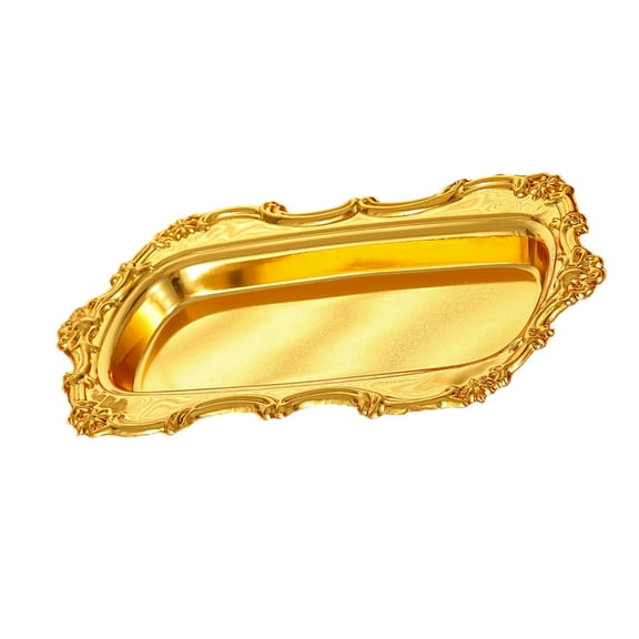 lanema Snacks Platter Metal Serving Dish Ideal For Cakes Fruits And Candle Display