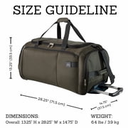 Skyway Luggage Sigma 7.0 Lightweight Rolling Duffel Bag, Adult