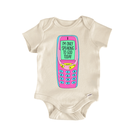 I'M Only Speaking Jesus Newborn Baby Bodysuit