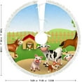 thumbnail image 5 of GZHJMY Christmas Tree Skirt Xmas Tree Skirts 48" 3D Rendered Farm Animals Christmas Tree Mat for Christmas Holiday Party Ornaments, 5 of 5