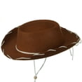 thumbnail image 2 of Brown Felt Cowboy Child Hat Woody Toy Story Cowgirl Sheriff Costume Movie Kids, 2 of 7