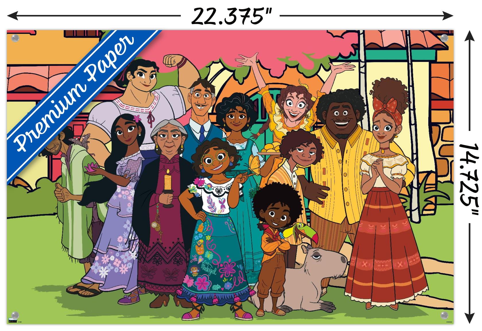 disney-encanto-family-wall-poster-with-pushpins-14-725-x-22-375-walmart-com for Encanto Paper Dolls Printable Free Disney Encanto - Family Wall Poster with Pushpins, 14.725