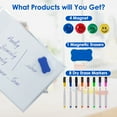 thumbnail image 5 of YOLETO Magnetic Desktop Whiteboard with Stand - 16" X 12" Dry Erase Board Double Sided White Board Easel Kit with 8 Markers, 4 Magnets, 1 Eraser - School Supplies, To Do List Memo, 5 of 7
