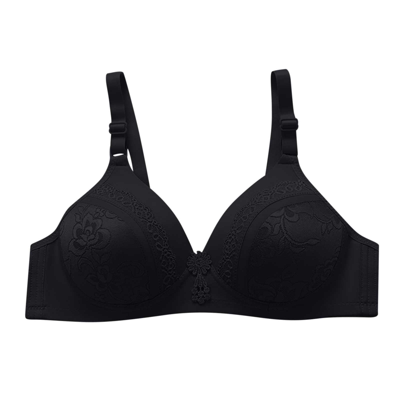 SELONE 2023 Bras for Women Push Up No Underwire Lace for Sagging Breasts  Breathable Ladies No Steel Ring Gathering Adjustment Lift Everyday Bras for  Women Sports Bras for Women Black XL（38/85AB） 