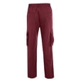 thumbnail image 5 of Fabrcox Mens Cargo Pants Button Elastic Waist Wide Leg Mens Pants Breathable Outdoor Activities Hiking Work Pants Mens with 6 Pockets XL, 5 of 7
