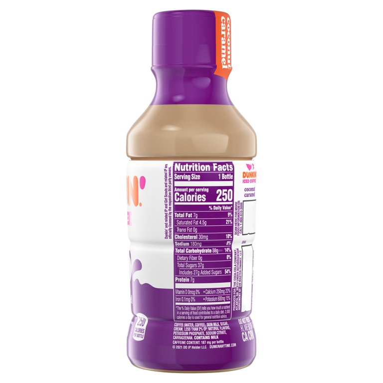 Dunkin' Coconut Caramel Iced Coffee, 13.7 fl oz - Walmart.com