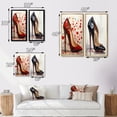 thumbnail image 4 of Designart "Black And Red High Heels Euphony V" Fashion Wall Art Set Of 2 - Black Fashion Gallery Wall Set For Home Decor, 4 of 7