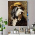 thumbnail image 4 of Bearded Collie Wearing Hat Oil Painting Canvas Print Wall Art for Living Room Bedroom Kitchen Dorm Decor, 4 of 8