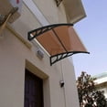 thumbnail image 2 of Cfowner 40" x 40" Door Window Awning Polycarbonate Cover Front Door Outdoor Patio Awning Canopy UV Rain Snow Protection Hollow Sheet, 2 of 7