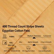 Superior 400 Thread Count Egyptian Cotton Sheet Set Of 5 Pieces, Gold, Split King