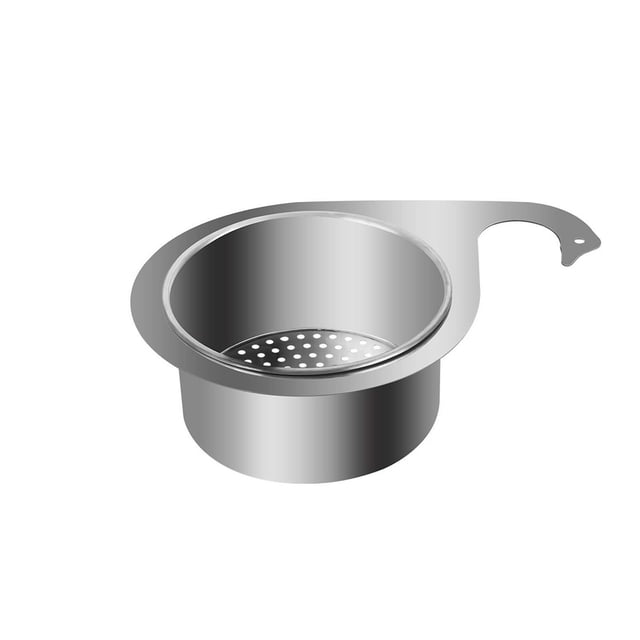 WLOELOEW Small Stainless Steel Kitchen Sink Drain Basket Filter Holder 8.86X3.94X2.36 Inches Wet Dry Separation Hanging Drain Rack
