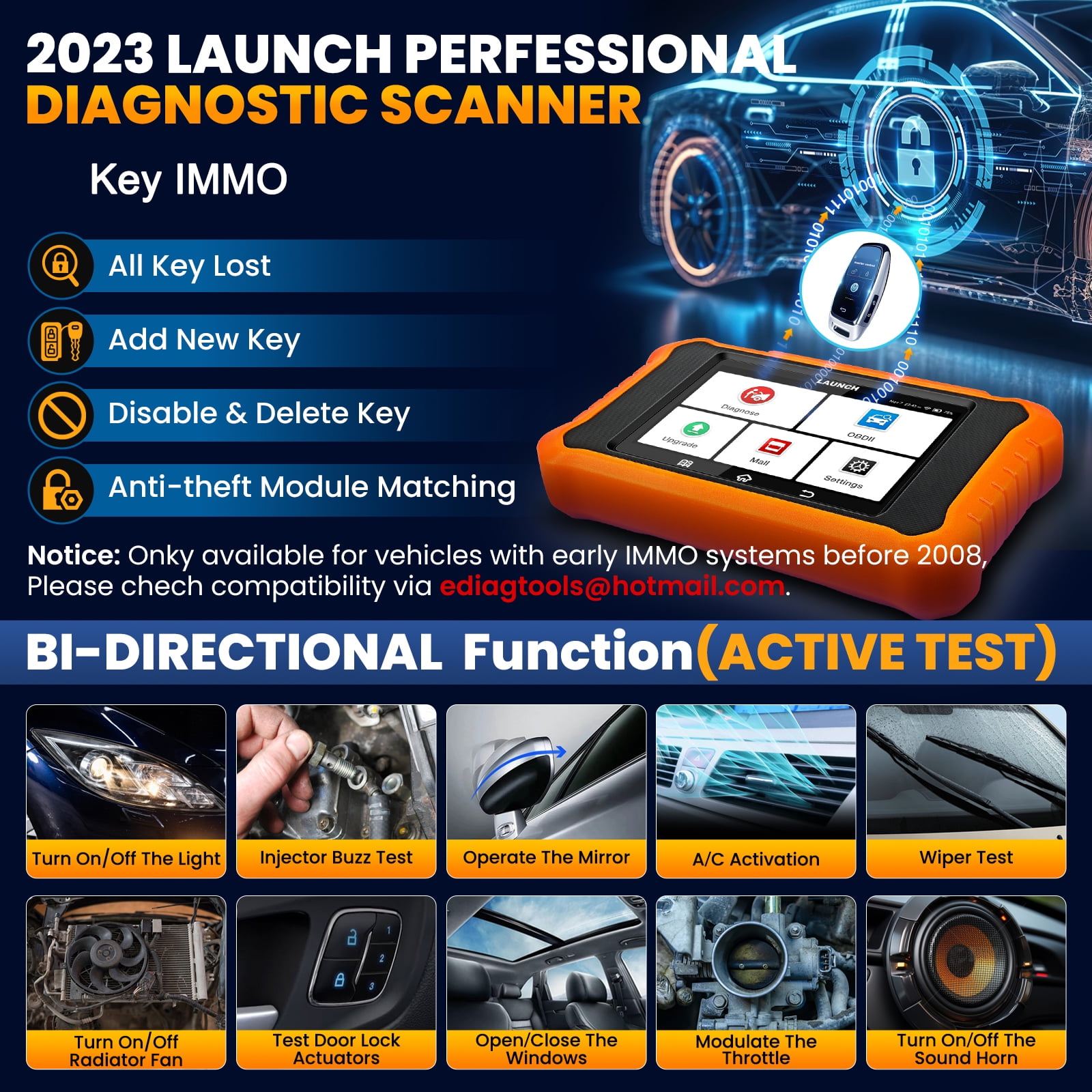 LAUNCH X431 Elite 2.0 Pro Bidirectional OBD2 Scanner Fit for Mercedes-Benz MB Sprinter Maybach,2024 Full System Diagnostic Scan Tool, All Reset Service,ECU Coding