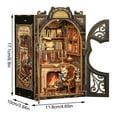 thumbnail image 2 of DIY Scene Miniature House Kit Tiny Mini Booknook Craft Bookshelf Decor, 3D Wooden Pieces Puzzles for Adults, Scale Library Model, Gifts For Freinds And Family, 2 of 4