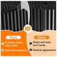 thumbnail image 4 of GTSABWAY 6"×40Ft Heavy Duty Corrugated Galvanized Steel Garden Landscape Edging, Flexible Hemmed Border for Weed & Mulch Control, Flower Beds Lawn & Tree Surrounds, Black, 4 of 7