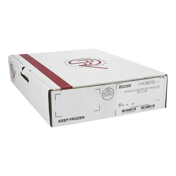 Double Red Provisions Sliced Beef Liver, 4 Ounce -- 40 per case.