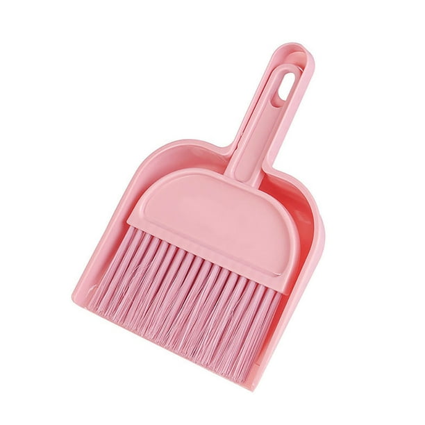 Brosse de nettoyage à main avec poignée poils souples rose