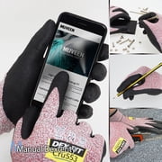 DEX FIT CRU553 Red Level 5 Cut Resistant Gloves (Power Grip, Durable Foam, Medium) - 1 Pair