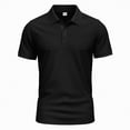 thumbnail image 4 of NOLDARES Mens Slim Fit Ribbed Polo Shirt Textured Knit Summer Golf Vacation Shirt(Black,M), 4 of 9