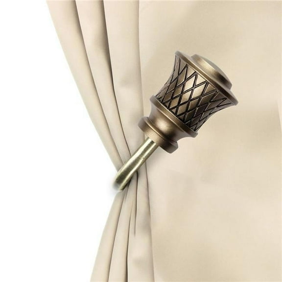 Verena Curtain Holdback & Tiebacks, Antique Brass - Set of 2