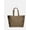 Olive, variant on Unisex Large Cotton Canvas Tote Bag with Leather Handles, Green