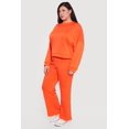 thumbnail image 2 of Women's Plus Size Drawstring Waist Pull On Flare Pants, 2 of 4