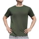 thumbnail image 2 of pstuiky camisetas de hombre, Blusa deportiva informal de color liso con cuello redondo y manga corta elástica para hombre camisas casuales para hombre xl, 2 of 6