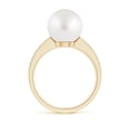 thumbnail image 2 of ANGARA South Sea Cultured Pearl Reverse Tapered Shank Ring in 14K Yellow Gold for Women | June Birthstone, Birthday, Anniversary, Jewelry Gift for Women | Pearl Ring, 2 of 8